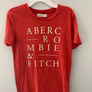 Abercrombie and Fitch red logo top